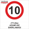 TT-29a AZAMİ HIZ SINIRLAMASI 10